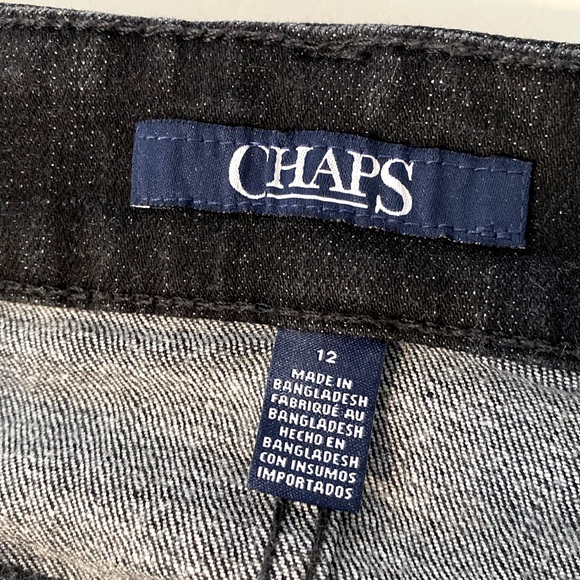 Chaps Denim Skirt Black Size 12 - Picture 4 of 5